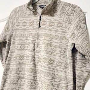 Eddie Bauer fleece zip neck pull over sweater